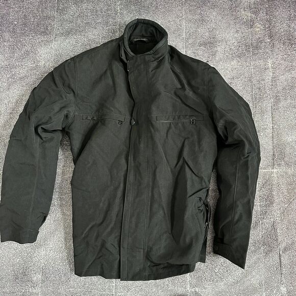 Mens Dainese Tempest Black Padded Insulated Lined Motorcycle Riding Jacket Sz 54